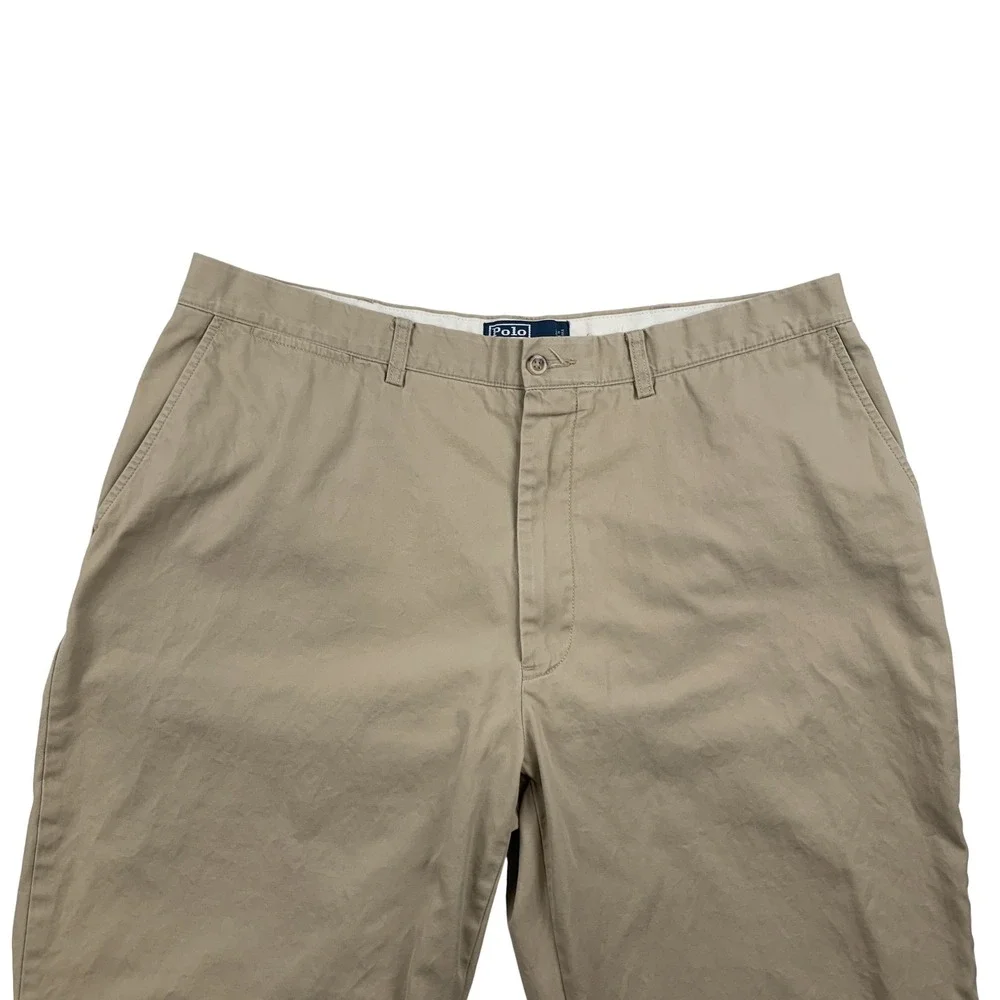 Polo Ralph Lauren Mens Prospect Pant Chinos 40/32 (39x31) Flat Front Classic Tan